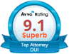 Average rating of 9.1 Top Attorney DUI